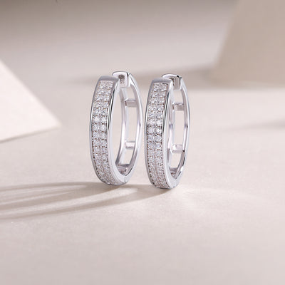 Firefly Moissanite Sterling Silver Earrings