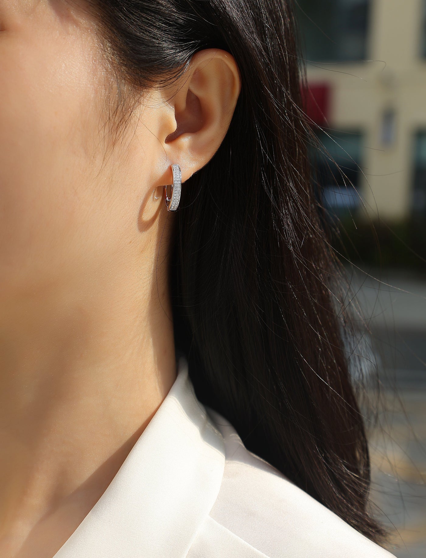 Firefly Moissanite Sterling Silver Earrings