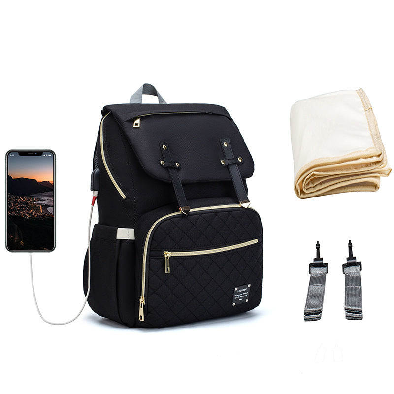 LEQUEEN Large Capacity Multifunctional Diaper Bag