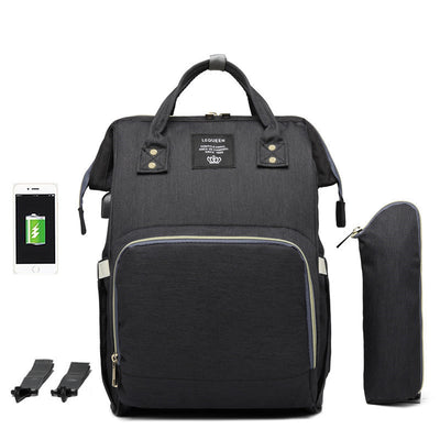 LEQUEEN Large Capacity Multifunctional Diaper Bag