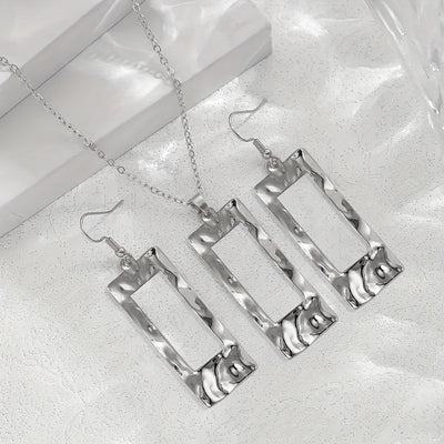 Lxalry Gold-Toned Geometric Jewelry Set