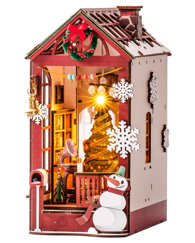 ROBOTIME DIY Christmas Book Nook Kit