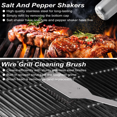 POLIGO 29-Piece Stainless Steel BBQ Tool Set