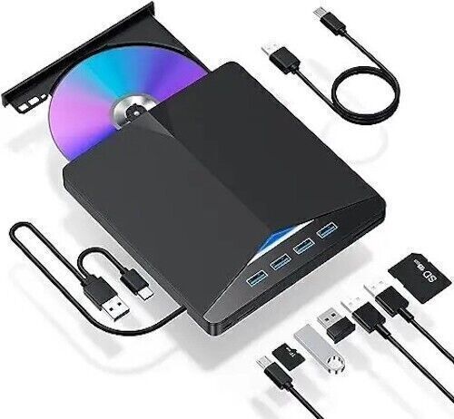 7-in-1 External USB 3.0 DVD/CD Drive
