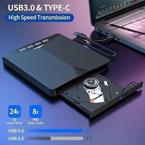 7-in-1 External USB 3.0 DVD/CD Drive
