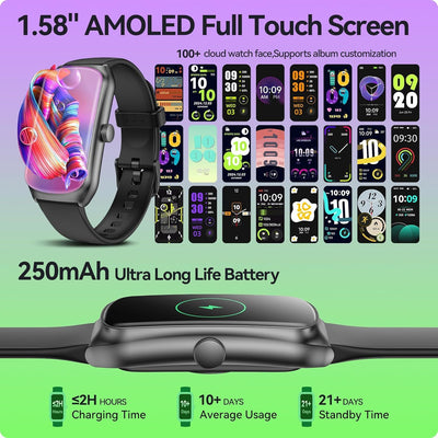 AMOLED Unisex Fitness Smartwatch