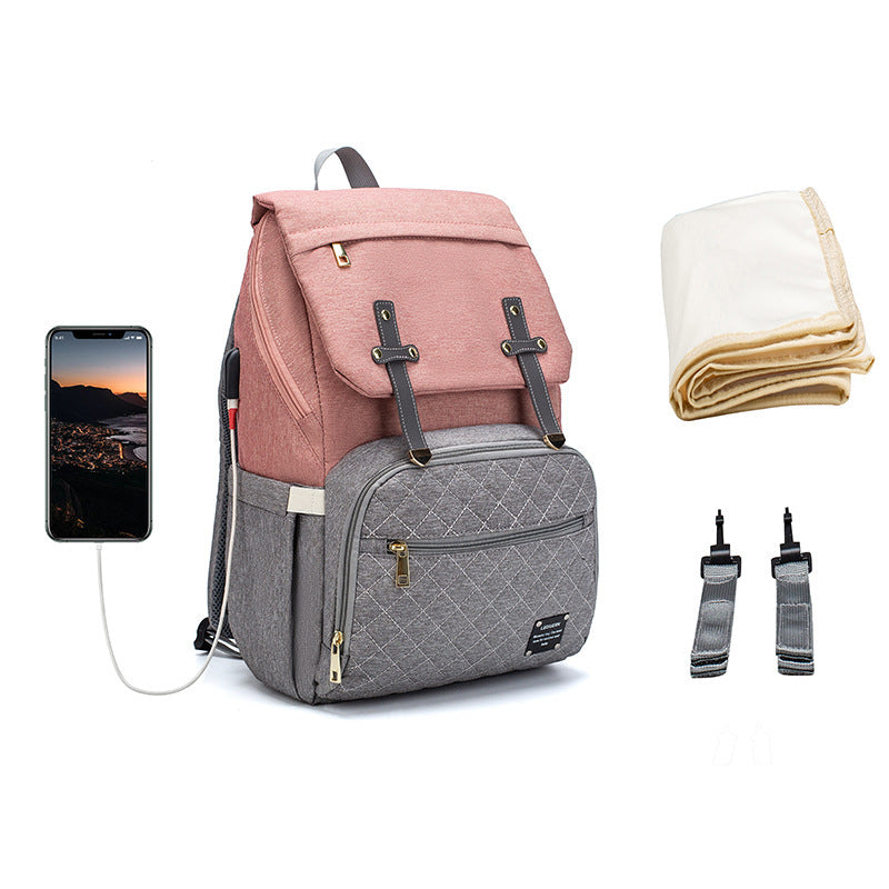 LEQUEEN Large Capacity Multifunctional Diaper Bag