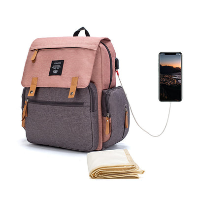 LEQUEEN Large Capacity Multifunctional Diaper Bag
