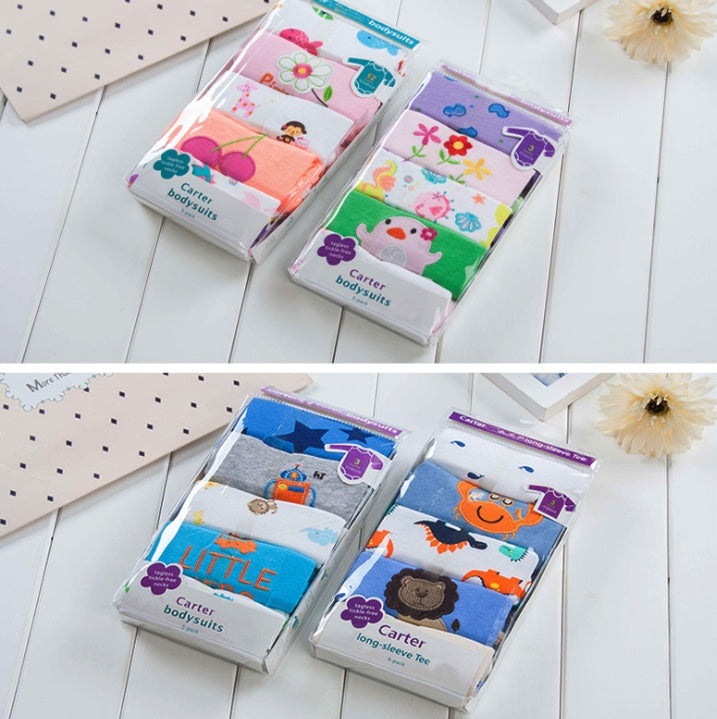 Long-Sleeve Triangle Cotton Baby Onesie