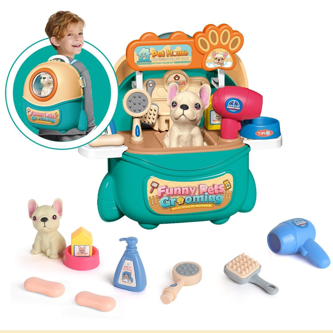 Pet Care & Vet Doctor Play Set – 16 Pcs