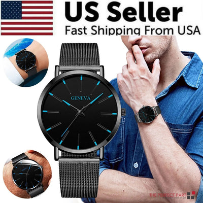 Men’s Waterproof Stainless Steel Quartz Watch
