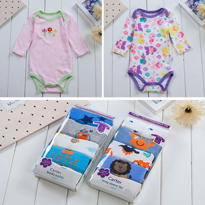 Long-Sleeve Triangle Cotton Baby Onesie