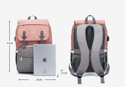 LEQUEEN Large Capacity Multifunctional Diaper Bag