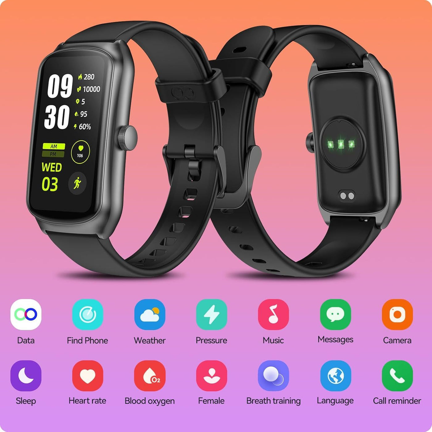 AMOLED Unisex Fitness Smartwatch