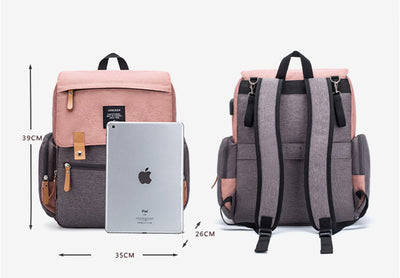 LEQUEEN Large Capacity Multifunctional Diaper Bag