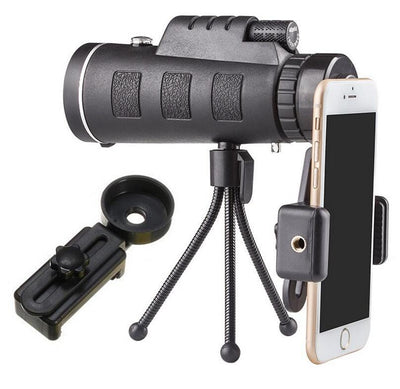 Monocular Telescope with Tripod & Phone Clip