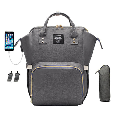 LEQUEEN Large Capacity Multifunctional Diaper Bag