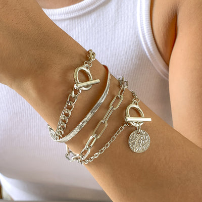 Metal Snake Bone Chain Bracelet