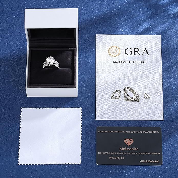 5ct Moissanite Engagement Ring for Women