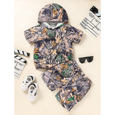 Toddler Camo Hoodie & Shorts Set Boys