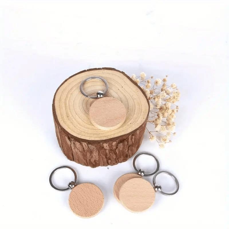 30-Piece Wooden Keychain Set