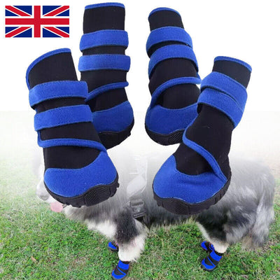 4x Anti-Slip Waterproof Pet Boots