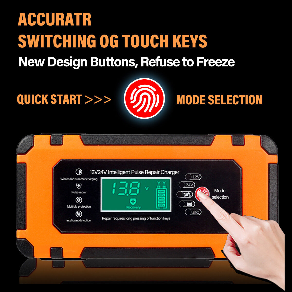 8A Smart 12V Car Battery Charger
