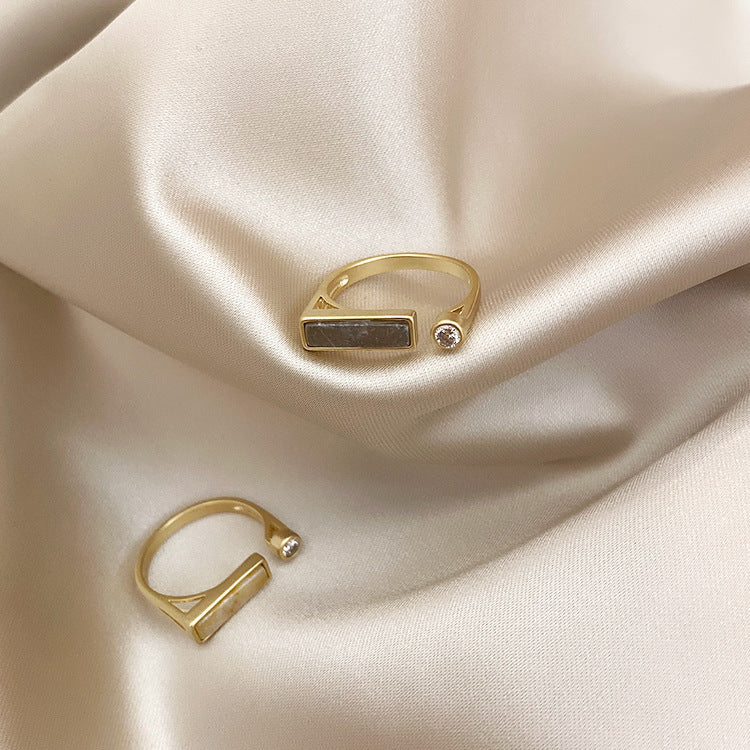 Vintage Zircon Marble Ring