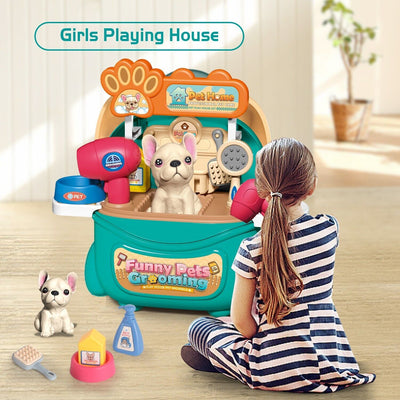 Pet Care & Vet Doctor Play Set – 16 Pcs
