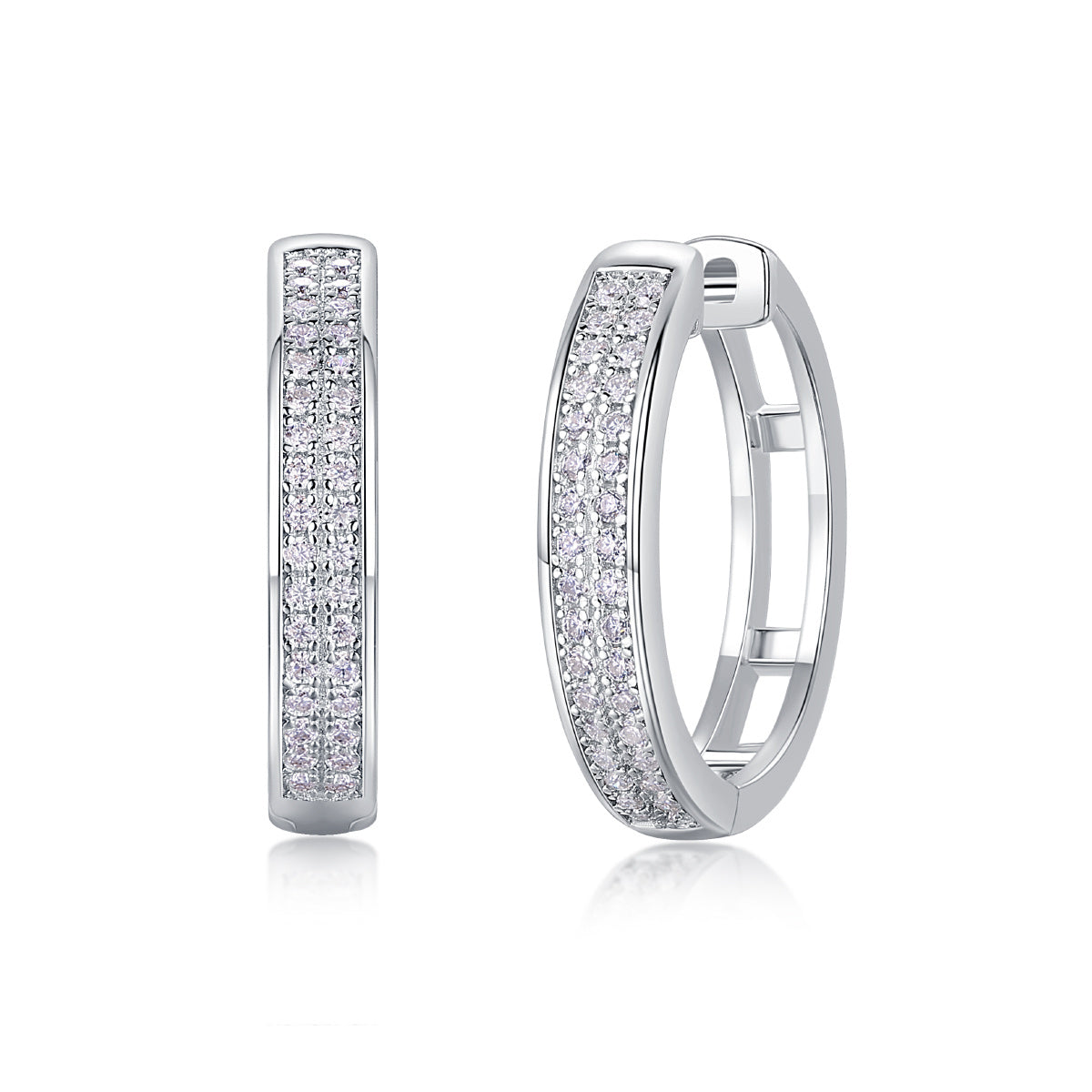 Firefly Moissanite Sterling Silver Earrings