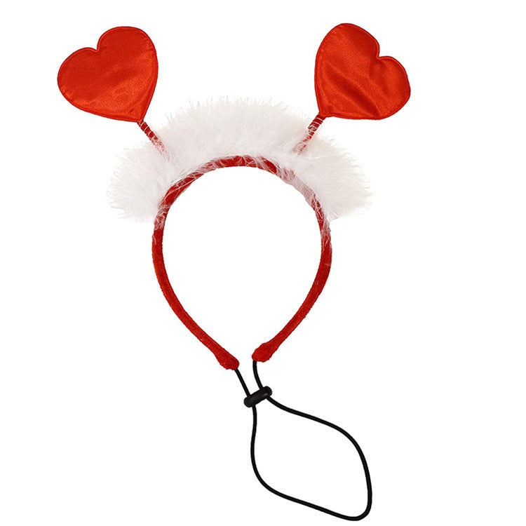 Valentine’s Day Pet Scarf & Hairband Set