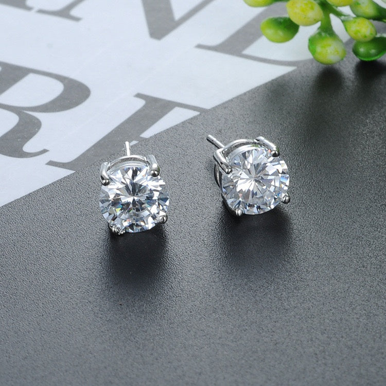 Rose Gold Citrine Stud Earrings