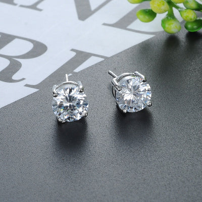 Rose Gold Citrine Stud Earrings