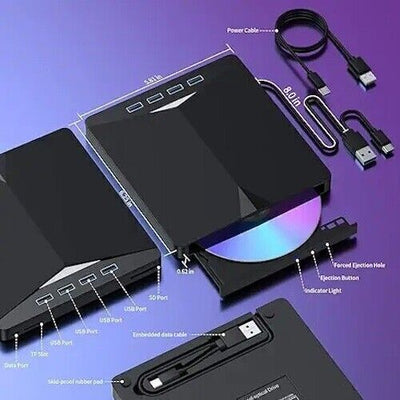 7-in-1 External USB 3.0 DVD/CD Drive