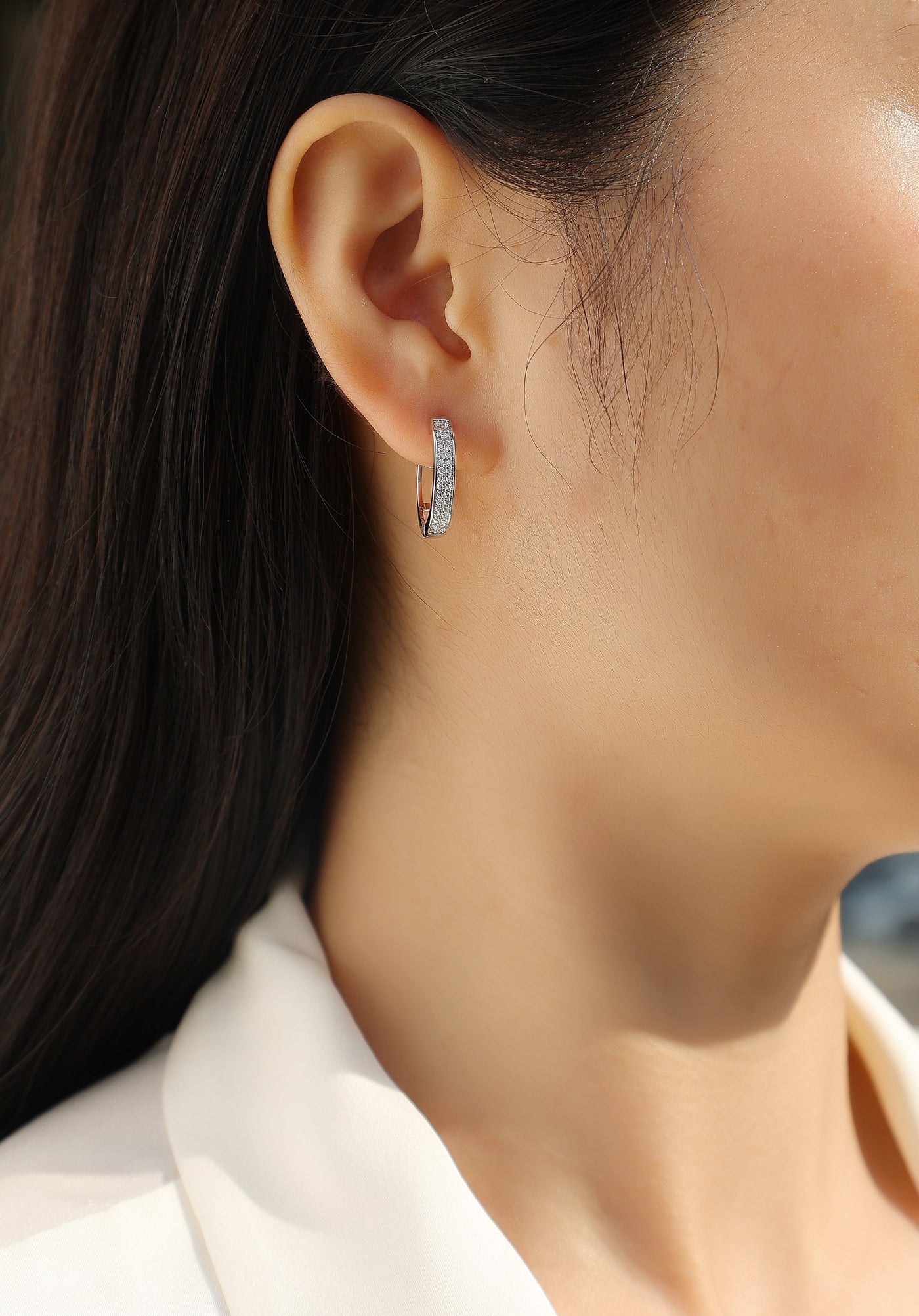 Firefly Moissanite Sterling Silver Earrings