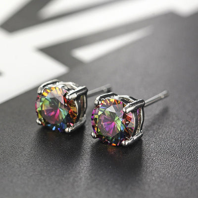 Rose Gold Citrine Stud Earrings