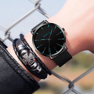 Men’s Waterproof Stainless Steel Quartz Watch