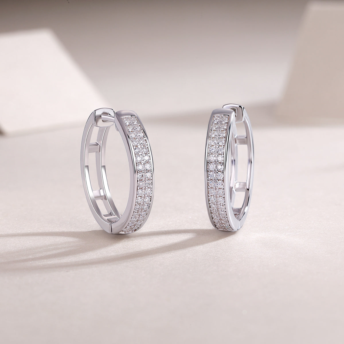 Firefly Moissanite Sterling Silver Earrings
